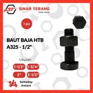 HTB A325 Steel Nut Bolt 1/2" x 1 1/2" - 1 3/4" - 2" - 2 1/2" - ASTM Grade A325 Bolt Key 22 - 12 X 40