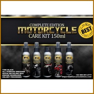 Motorcycle care kit / Engine degreaser / Armor all / Wax / Helmet Freshener / Tire Black