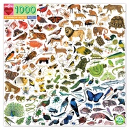 eeBoo A Rainbow World 1000 Pc Sq Puzzle 1000 Pieces Animal Jigsaw 1000 Piece Puzzle Jigsaw Puzzle 10