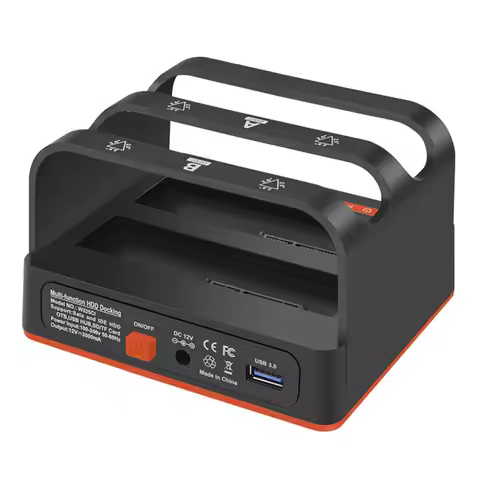 Hard Drive Docking Station USB 3.0 Dual Bay Hard Drive Dock For 2.5" & 3.5" IDE SATA HDD SSD With SD