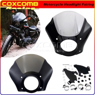 Motorbike Quarter Headlight Fairing Custom Front Light Gauntlet Fairing Cowl for Harley Sportster 88