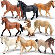 Simulation Animal Zodiac Horse Model Ranch Toy Horse Dark Horse White Horse Horse Quartet Horse Chil
