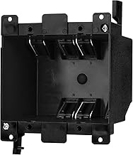 TOMSHIELE PVC Old Work Box, 2-Gang Electrical Box Deep, 25 cu.in. Old Work Outlet Box, Double Gang E