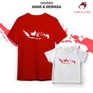 MERAH Indonesian T-Shirt RED AND WHITE INDONESIAN CLOTHES/ Indonesian Island Island Island Island Is