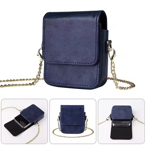 Case For Tecno Phantom V Flip 2 Infinix Zero Flip Retro Folding Portable Hanging Chain Shockproof Mo