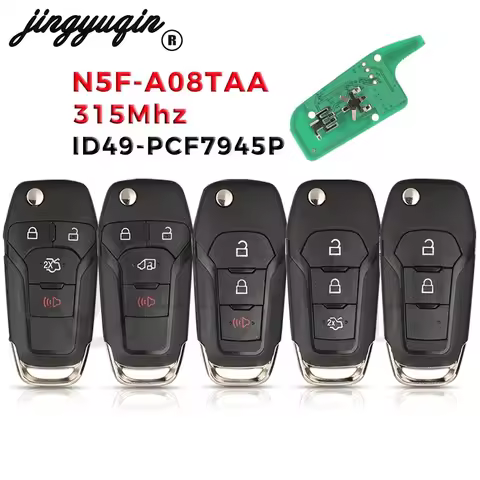 jingyuqin N5F-A08TAA Flip Remote Car Key 315MHz ID49-7945P Chip For Ford Fusion 2013-2016 Fob 2/3/4