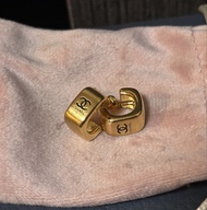 Chanel 金色 CC Logo 耳環