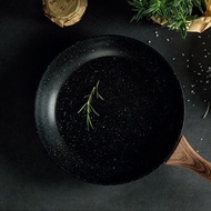 【Sambonet】義大利製 RockNRose不沾鍋平底鍋24cm-岩石黑