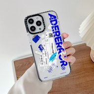 TF Hot ADER Water Drop Label Phone Case For IPhone 11 14 15 Pro Max 12 13 Mini Cover X XR XS Max Sil