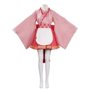 Kanroji mitsuri tsuyuri kanao cosplay trang phục tóc giả phụ nữ đồng phục Kimono hầu gái trang phục