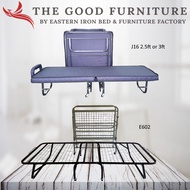 [TheGoodFurniture] Foldable bed. Single size. Metal frame. With Wheels. Helper bed. Roll Away bed. Fold up and Save Space. Folding bed with Castor Wheels. FAST DELIVERY