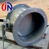 Injap Rama-rama Pengudaraan Manual Serombong Keluli Karbon DN450 Turbin Bulat Suhu Tinggi Manual Per