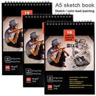 (ร้านคนไทย พร้อมส่ง)A5 Sketch Book 102g/16sheets