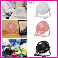 Aur USB Desktop Fan Convenient Size 3 Wind Speed Table Cooling Fan Powered by USB Strong Wind 360°Rotation Hangings Fan