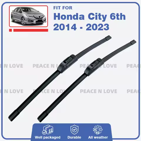 Front Wiper Blades For Honda City 6 6th GM4/5/6/8/9 2014 ~ 2023 2pc Windshield Rubber Brush Windscre