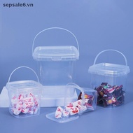 [Home] 280ML/500ML/1L/2L Plastic Bucket with Lid and handle Food Storge Container {vn}