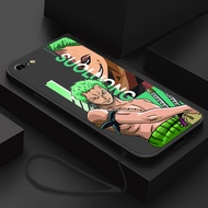 Casing for VIVO Y71 Y81 Y83 Y85 Y91C Y91i Y93 Y95 Y97 V11 Pro V11i V15 Pro V19 Neo phone case Straight Edge Back Cover TPU  Liquid Cartoon Pattern One Piece Zoro  Phone Case With Free Lanyard