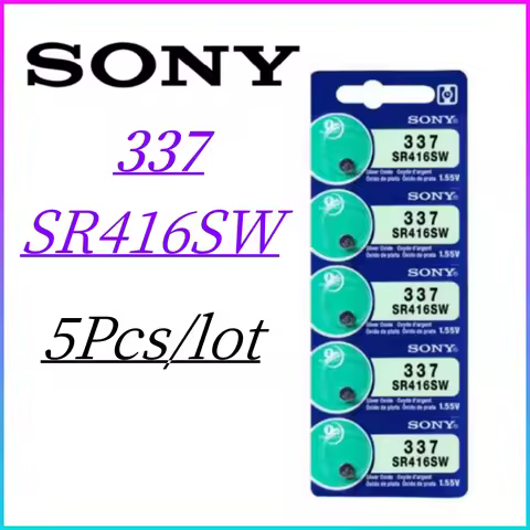 5Pcs 337 SR416SW For SONY 337 SR416SW SR 416 SR416 LR416 337A Alkaline Battery Batteria Battey