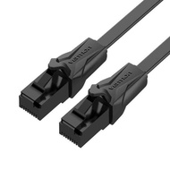 Vention UTP Cat6 Cat 6 FLAT Gigabit Lan Cable installed RJ45 Ready to Use Black Color Length 20M, 25
