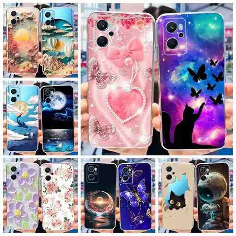 For Realme 9i Case Realme 9 Pro Plus Luxury Popular Painted Cover Soft Silicone Phone Case For Realm