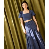 Gabriella Poufy Sleeved Top - French Navy