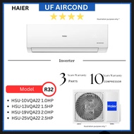 HAIER R32 Wall Mounted Aircond Inverter 4 star HSU10VQA22 HSU13VQA22 HSU19VQA23 HSU25VQA22 1.0HP-2.5
