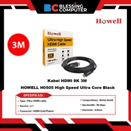 Cable HDMI 8K 3m HOWELL H0505 High Speed Ultra Core Black