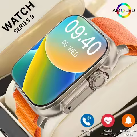 Watch 9 Ultra Smart Watch Men Women 49mm Series 9 AMOLED Screen NFC Compass Bluetooth Call 2.2 Inch 