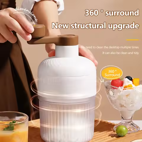 Shaved Ice Machine Mini Ice Crusher Hand Operated Shaved Ice Milkshake Maker Household Portable Smal