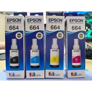 Genuine Epson T664 Ink Set Black, Blue, Red, Yellow – For L120/ L220/ L300/ L310/ L360/ L365/ L1300