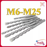 Chromium Steel SDS Drill bit  (Square Shank) For Concrete Drill Bit. Mata Drill Dinding. M6-M25 (Y5)