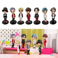 BTS TinyTAN Figure Bangtan Boys Groups BTS Anime Figurine Toy ARMY Idol Doll PVC Model Kpop Merchandise