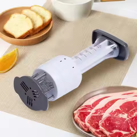 Meat Marinade Tenderizer Needle Injector Steaks Flavor Syringe Cook Kitchen Tool