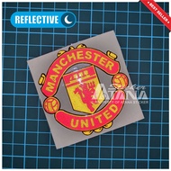 MERAH HP Sticker Cutting Ball Manchester United Sticker Emblem MU Man Utd Red Devil Red Devil Logo Decal Motorcycle Matic Car Helmet Fender Cellphone Laptop Wall Fridge Reflective Decals