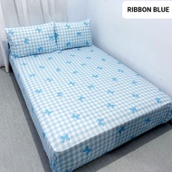 BLUE RIBBON BED SHEET SIZE 200x200 SUPER KING HOME DECOR MINIMALIST AESTHETIC MINIMALIST 200X200 BED