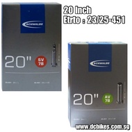 Schwalbe 20 X 0.9 - 1.0 Folding Bike Bicycle Inner Tube - Etrto 23/25 - 451 (1 Tube)