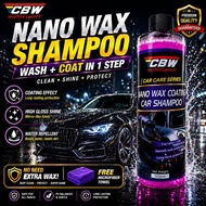 CBW Car Nano Shampoo 500ml Wash & Wax In 1 Step Car Wash Shampoo Wax Sabun Cuci Kereta Polish Wash  