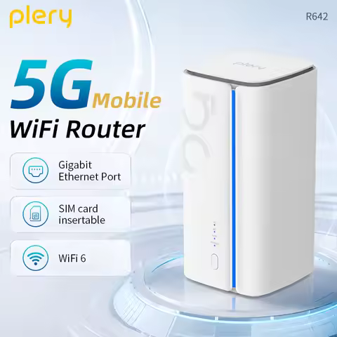 PLERY R642 5G SA/NSA WiFi6 Router Unisoc UDX710 2Gbps CAT19 4G LTE CPE Dual Band 2.4G+5.8GHz Gigabit