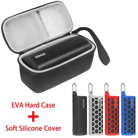 ZOPRORE Hard EVA Outdoor Travel Bags Carry Storage Box + Soft Silicone Case for Sonos Roam Bluetooth