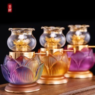 Household Buddha Front Glass Lotus Lamp For Buddha Oil Lamp For Lamp Butter Lamp For Buddha Lamp Buddha Lamp Butter Lamp Holder Buddha For Lamp zz46