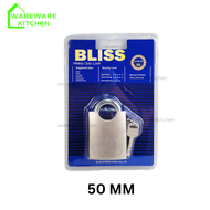 Bliss Anti-Cut Padlock 40mm 50mm Highest Security Ultimate Safety with Chrome Hardened Shackle Lock 