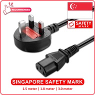 Singapore Safety Mark C13 Power Cable SG/UK | Replacement Cable Monitor AC Power Cord Power Supply