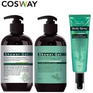 COSWAY L'élan Vital Shower Gel / Spray - Eucalyptus &amp; Frankincense / T-Tree Acne Clear