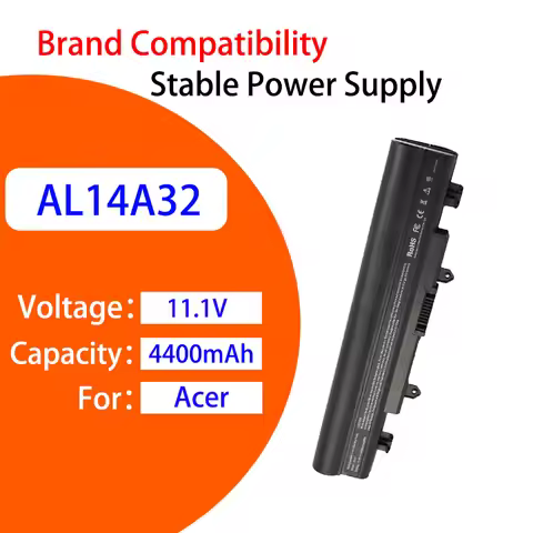 11.1V 4400mAh AL14A32 Replacement Battery Compatible for Acer E5-471G E5-472G E5-511G E5-571G E5-572
