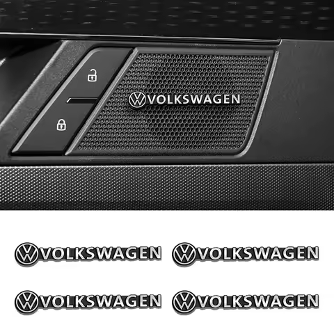 2/4Pcs Harman Kardon Metal Speaker Emblem Audio Car 3D Sticker For Volkswagen VW Golf Polo 4 5 6 Pas
