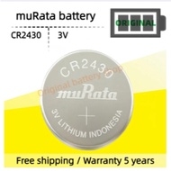 Original muRata CR2430 Lithium Coin Cell 3V Car Remote Control Key for Watch Battery