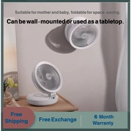 Edon Air Circulation Fan(7 inch) Auto Rotation Table Fan Wall Fan Rechargeable Fan with Nightlight