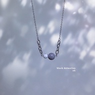 Black dalmatian necklace