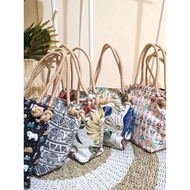 TOTEBAG TALI SUMBU / KEPANG KANVAS MOTIF / TAS TOTEBAG WANITA / tas jinjing tali sumbu ukuran jumbo 