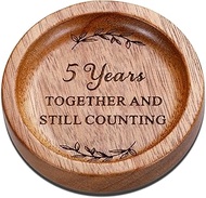 5 Year Anniversary Wooden Gifts for Him Her 5th Wood Anniversary Ring Dish Tray for Women Men 5th Wo